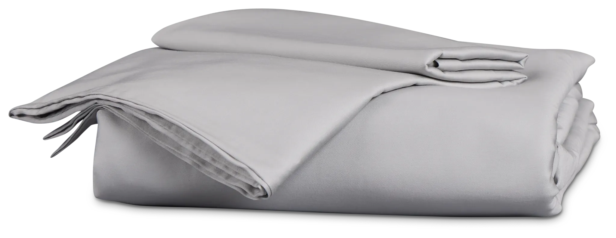 Rest & Renew Cotton Sateen Gray 300 Thread Duvet Set