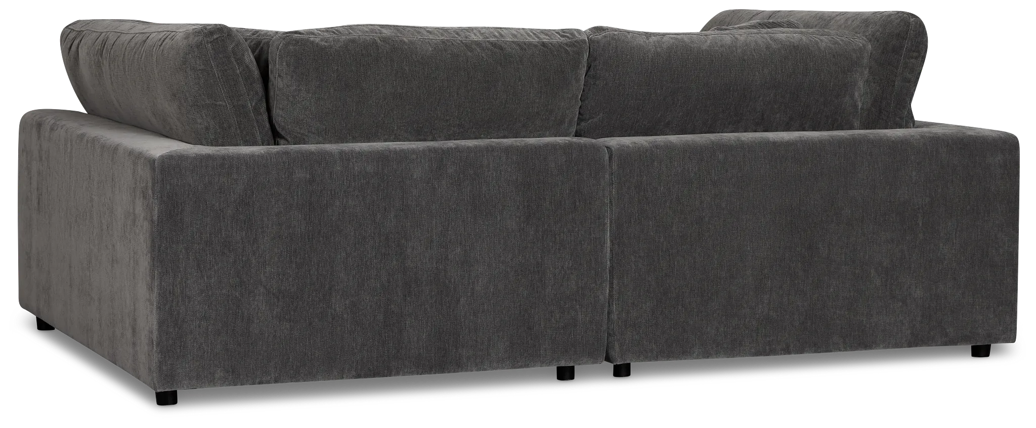 Lounge Dark Gray Fabric Double Chaise Daybed
