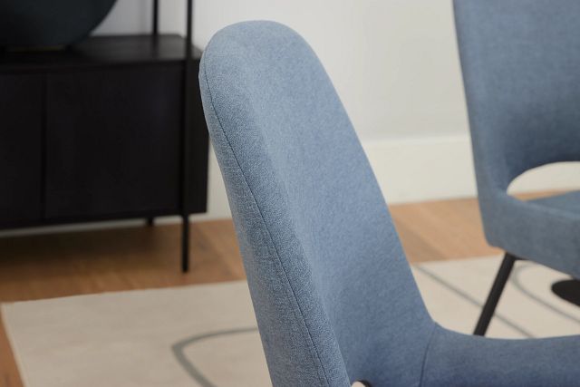 Brela Dark Blue Upholstered Side Chair