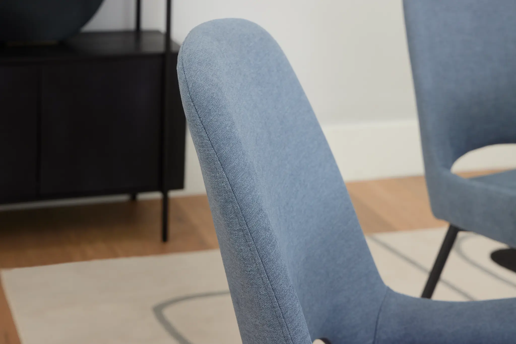 Brela Dark Blue Upholstered Side Chair Brela Dark Blue Upholstered Side Chair