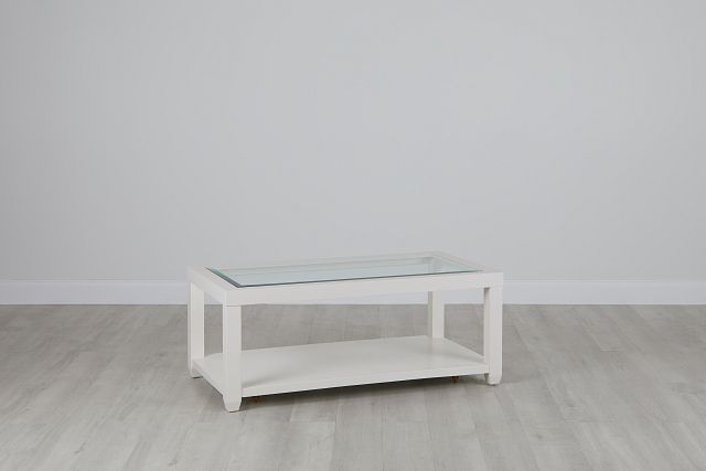 Hurley White Rectangular Coffee Table