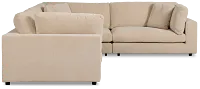 Lounge Light Beige Fabric 2-arm Left Facing Sectional