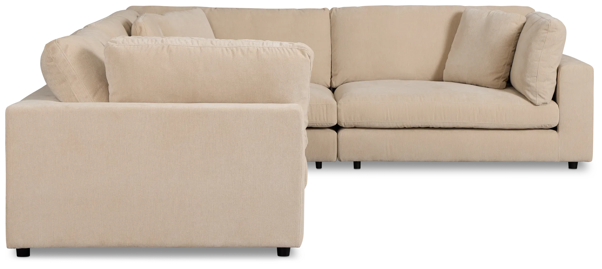 Lounge Light Beige Fabric 2-arm Left Facing Sectional