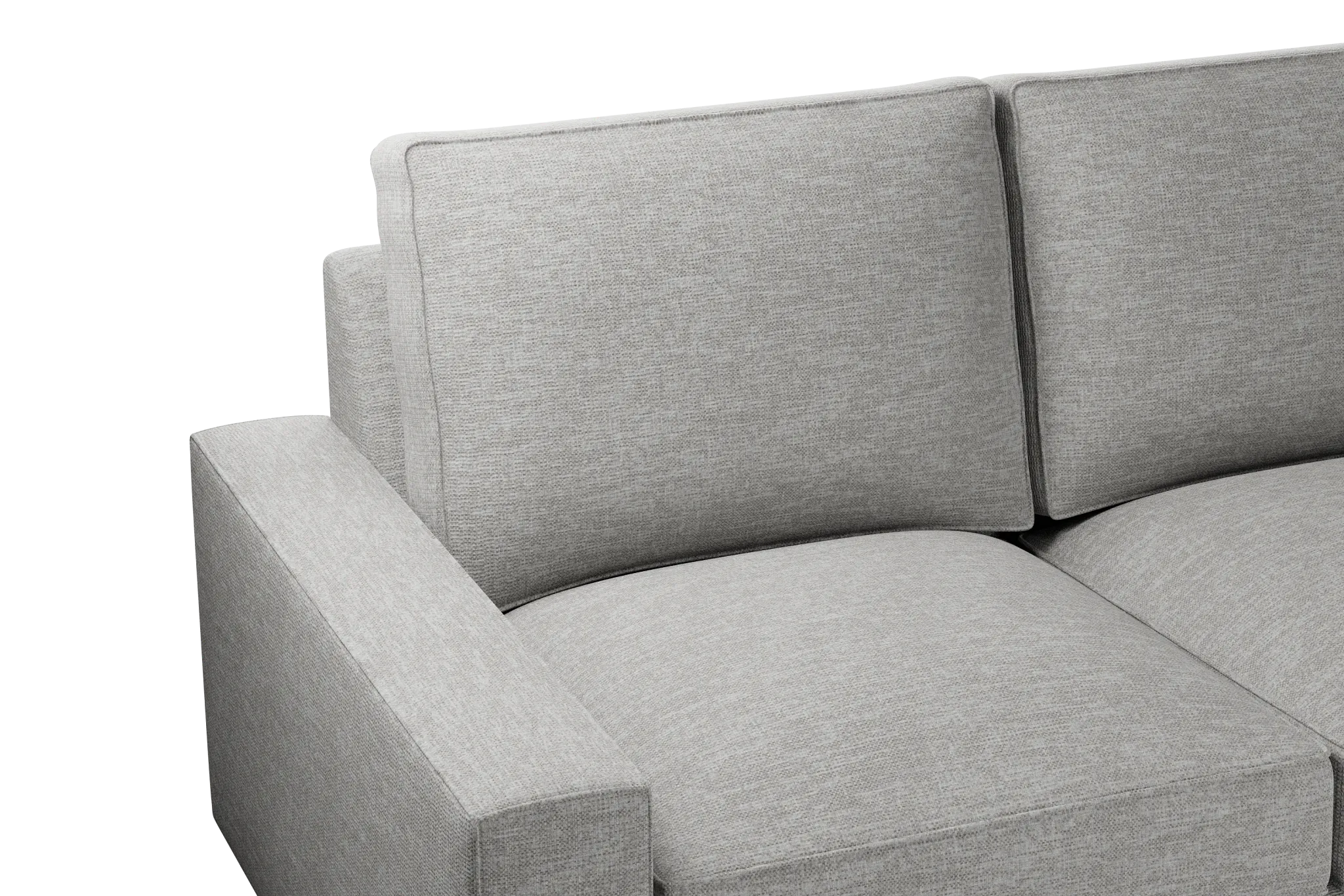 Edgewater Victory Gray Small Two-arm Sectional