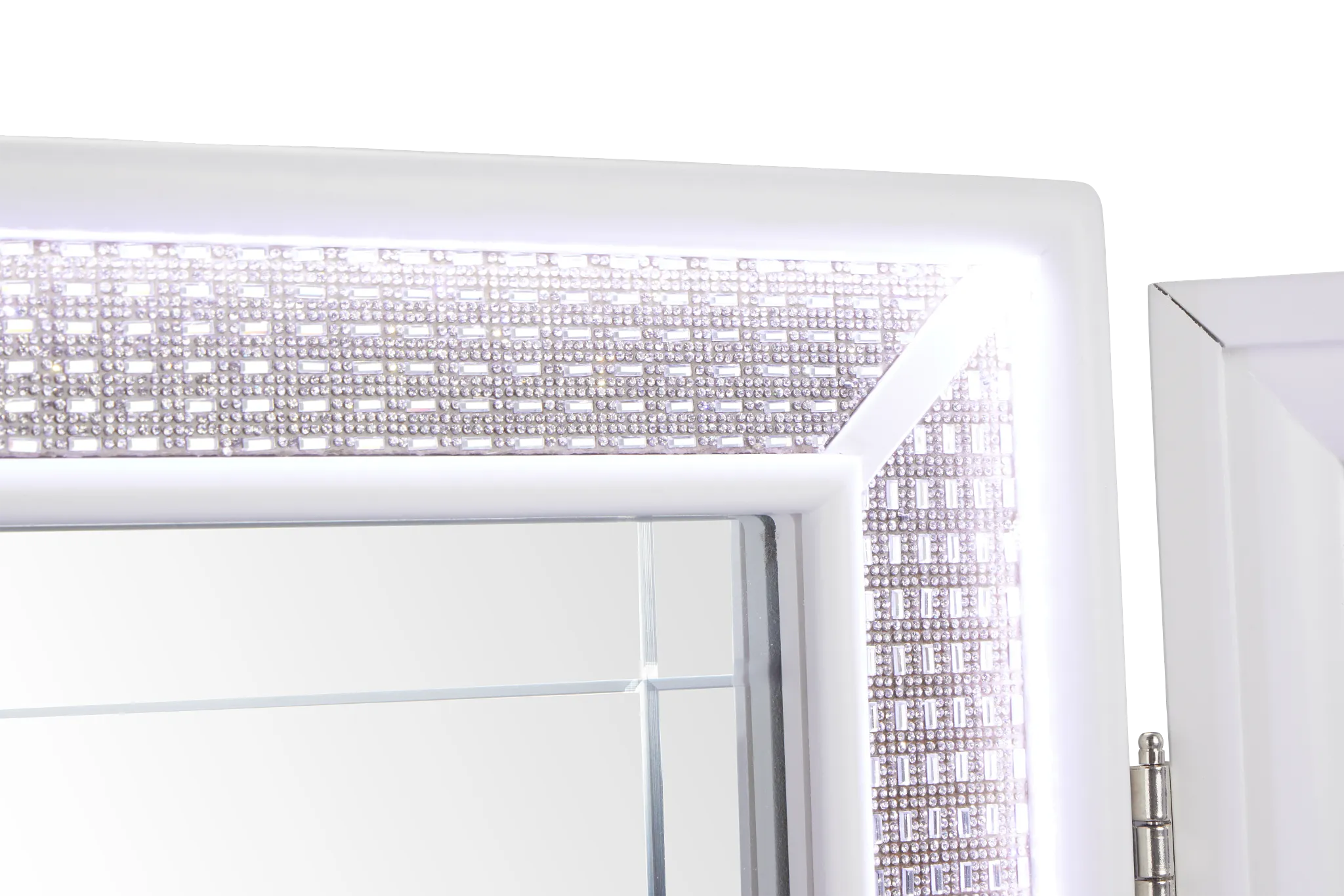 Milan White Vanity & Mirror