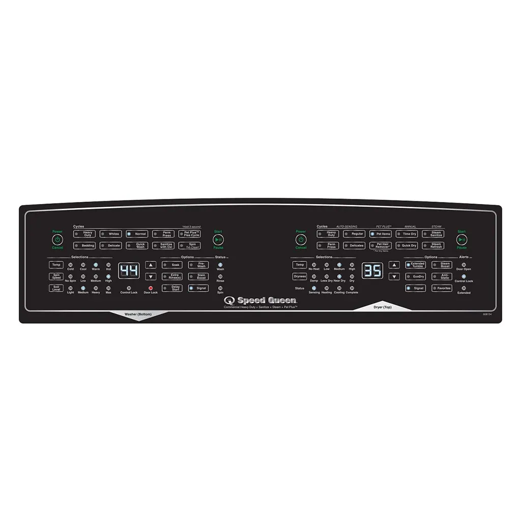 Speed Queen 7008 Series Black Electric Laundry Center