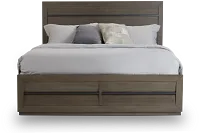 Zurich Gray Panel Bed