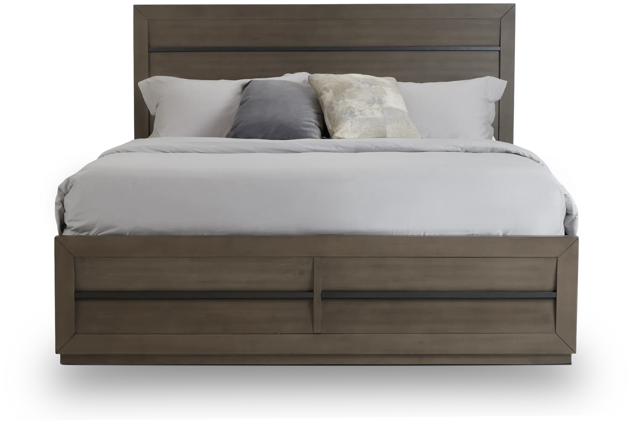 Zurich Gray Panel Bed