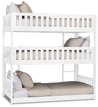 Charleston White Triple Bunk Bed