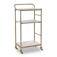Four Hands Feri White Square Bar Cart