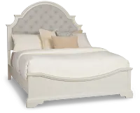 Charlotte White Uph Panel Bed