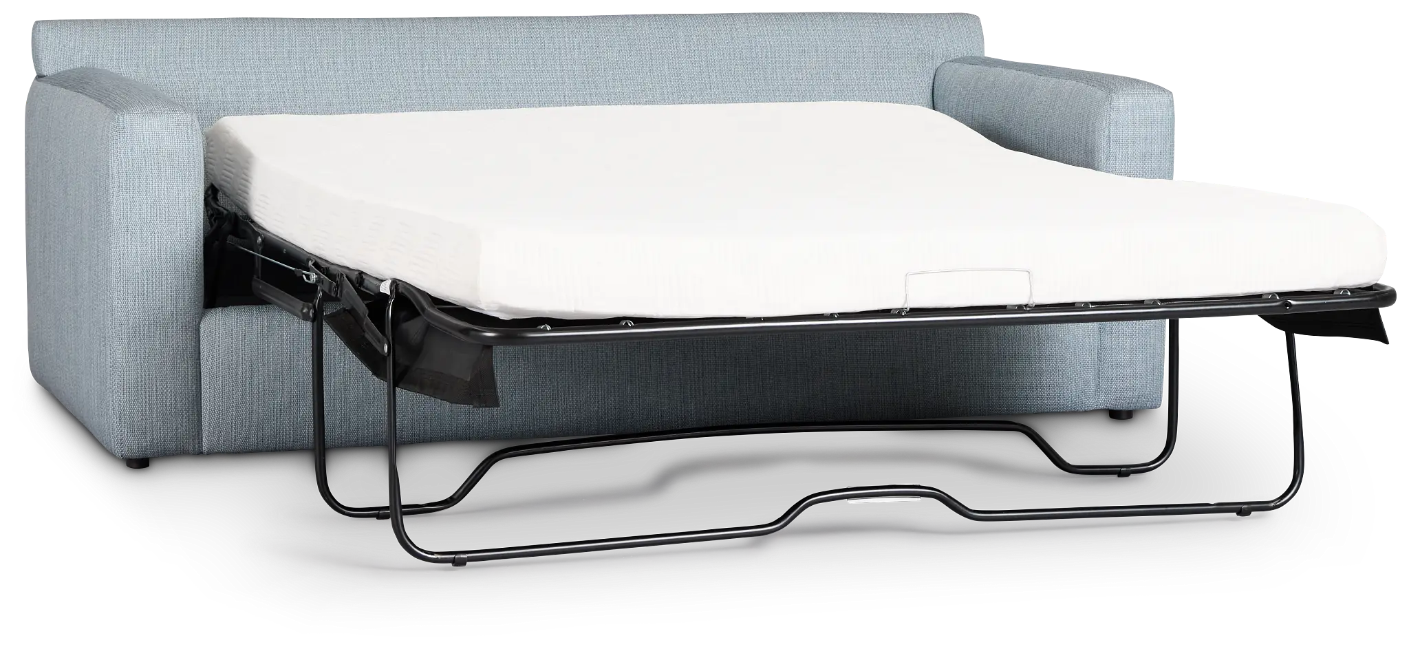 Rhodes Light Blue Fabric Memory Foam Sleeper Rhodes Light Blue Fabric Memory Foam Sleeper