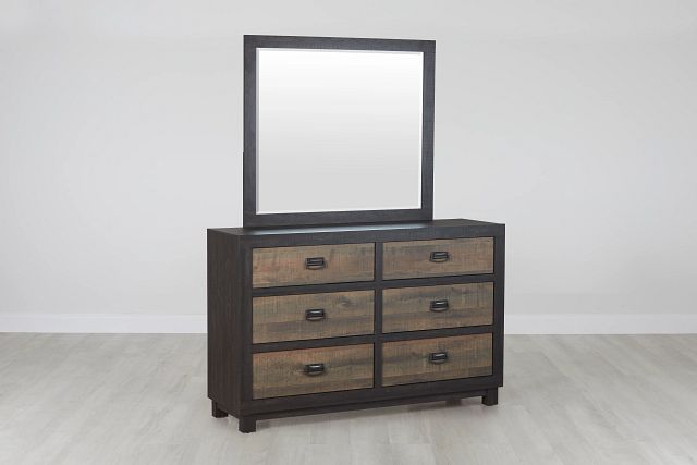 Harlington Dark Tone Dresser & Mirror