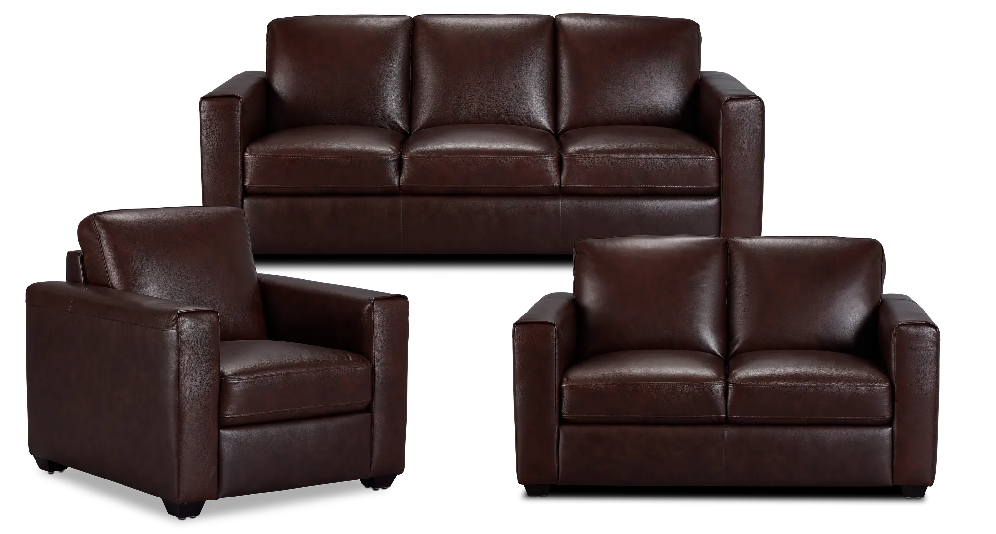Lane Medium Brown Lthr/vinyl Living Room