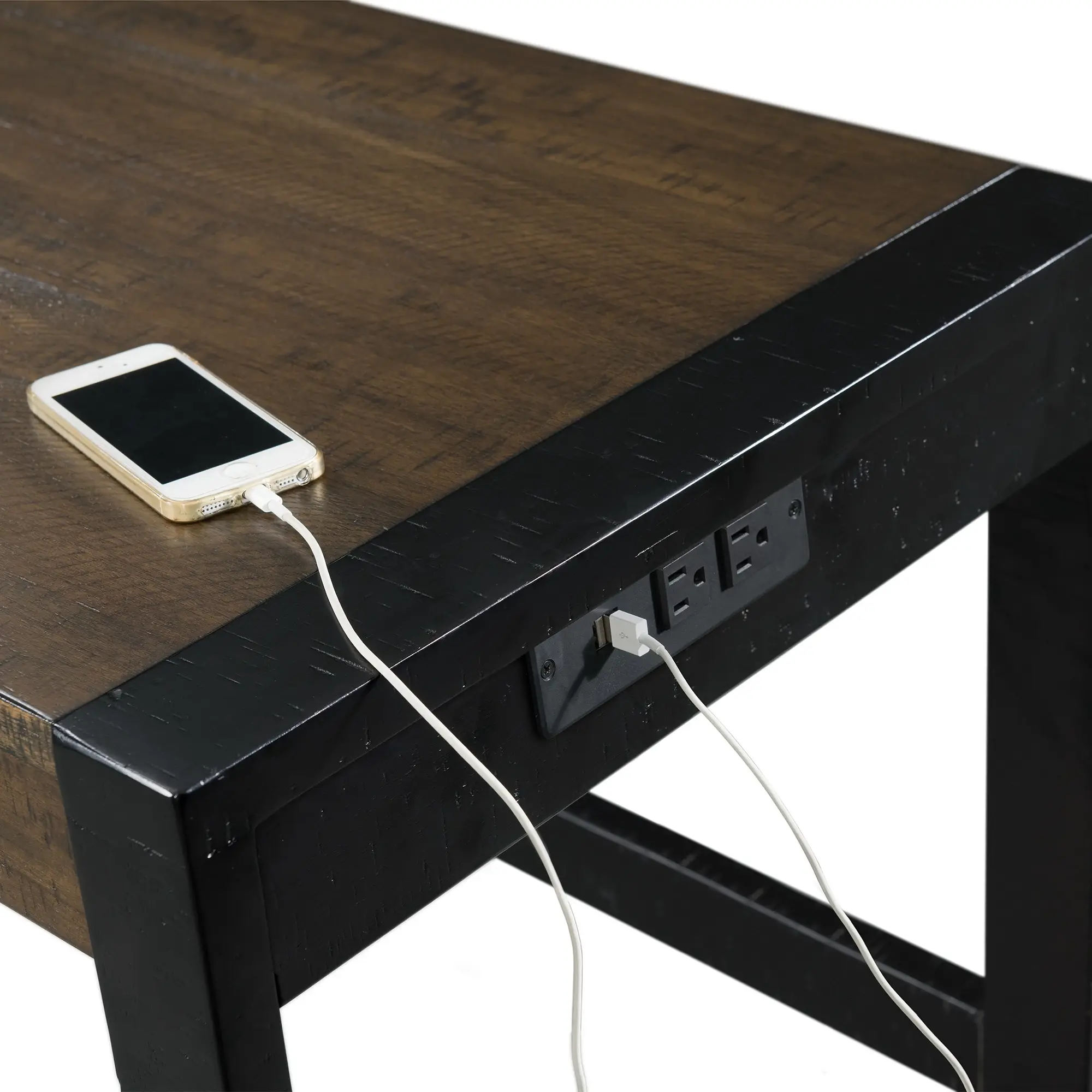 Tirian Dark Tone Sofa Table With 3 Stools Tirian Dark Tone Sofa Table With 3 Stools