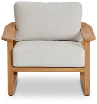 Tobago Light Tone Chair With Gray Cushion