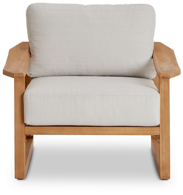 Tobago Light Tone Chair With Gray Cushion
