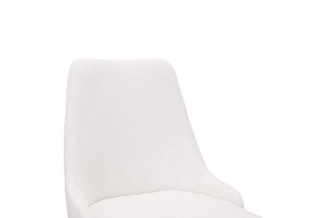 Andover White Curved Upholstered Side Chair