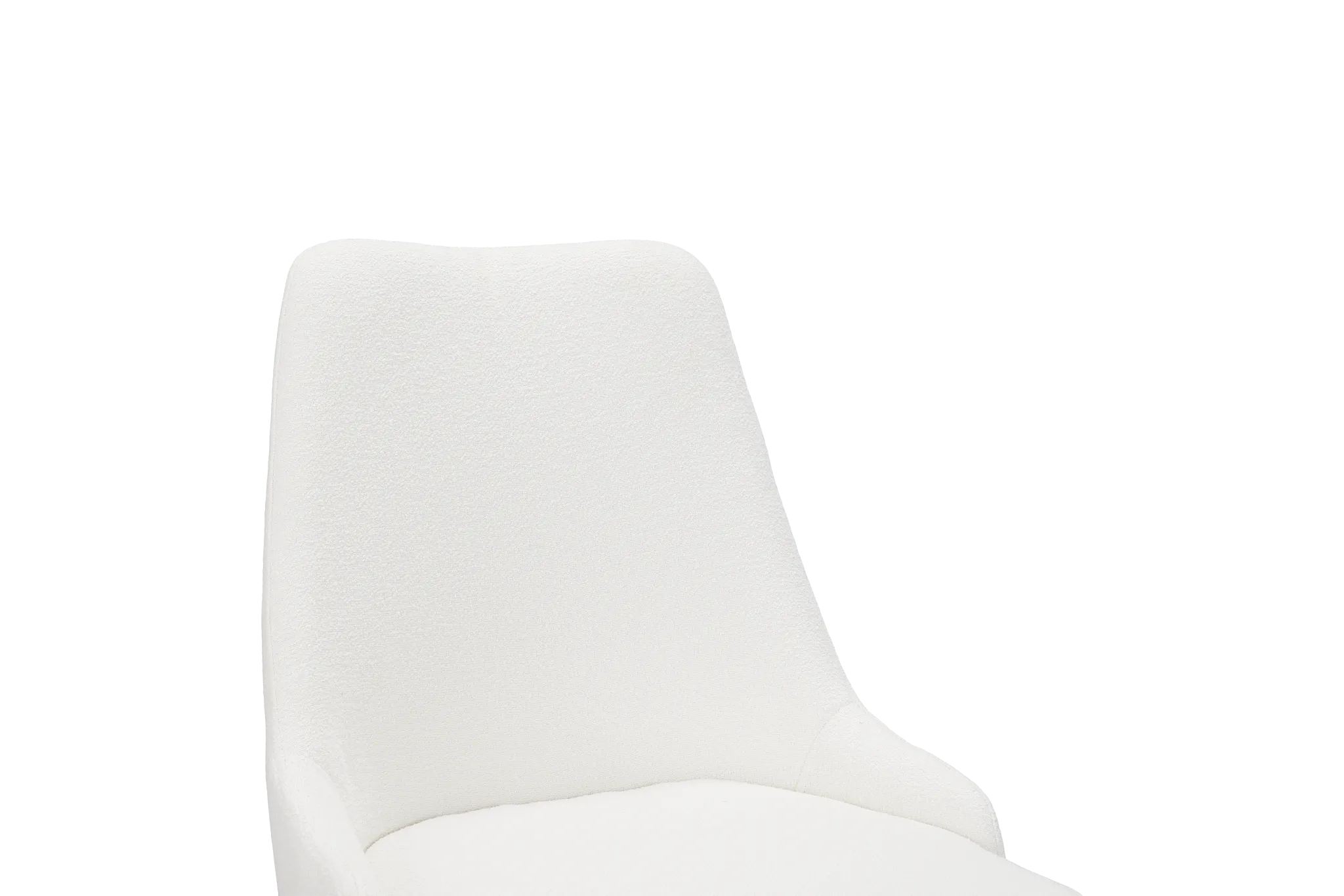 Andover White Curved Upholstered Side Chair