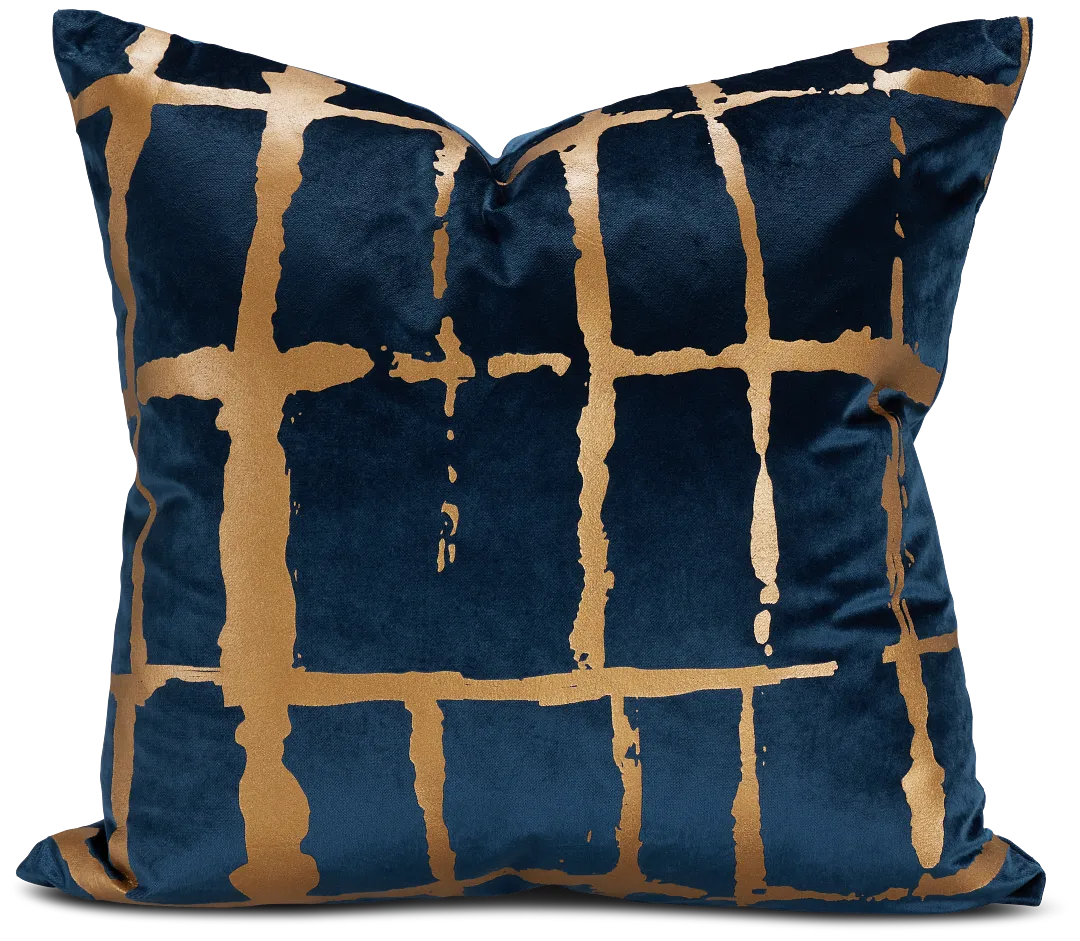 Liam Navy 22" Square Accent Pillow