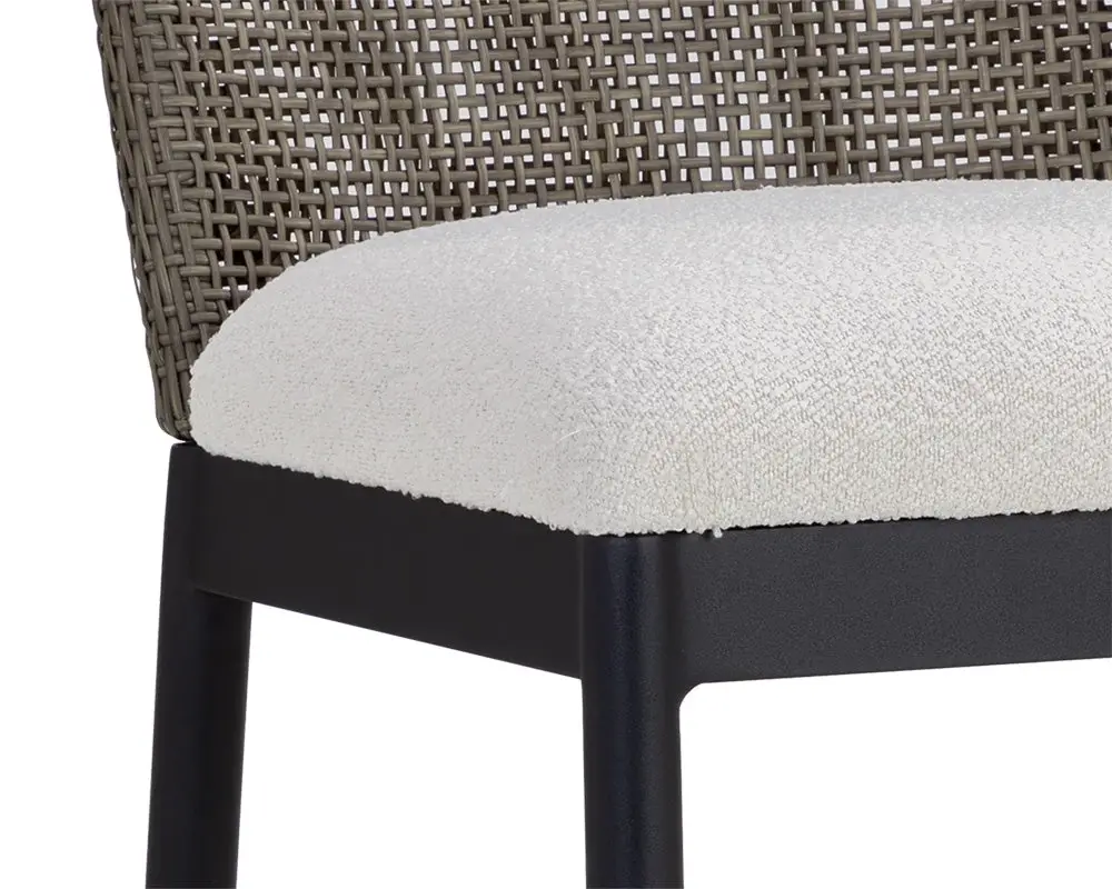 Selma Whitegray 24" Upholstered Barstool Selma Whitegray 24" Upholstered Barstool
