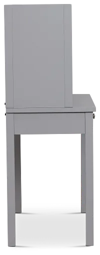 Charleston Gray 1-drawer Desk & Hutch