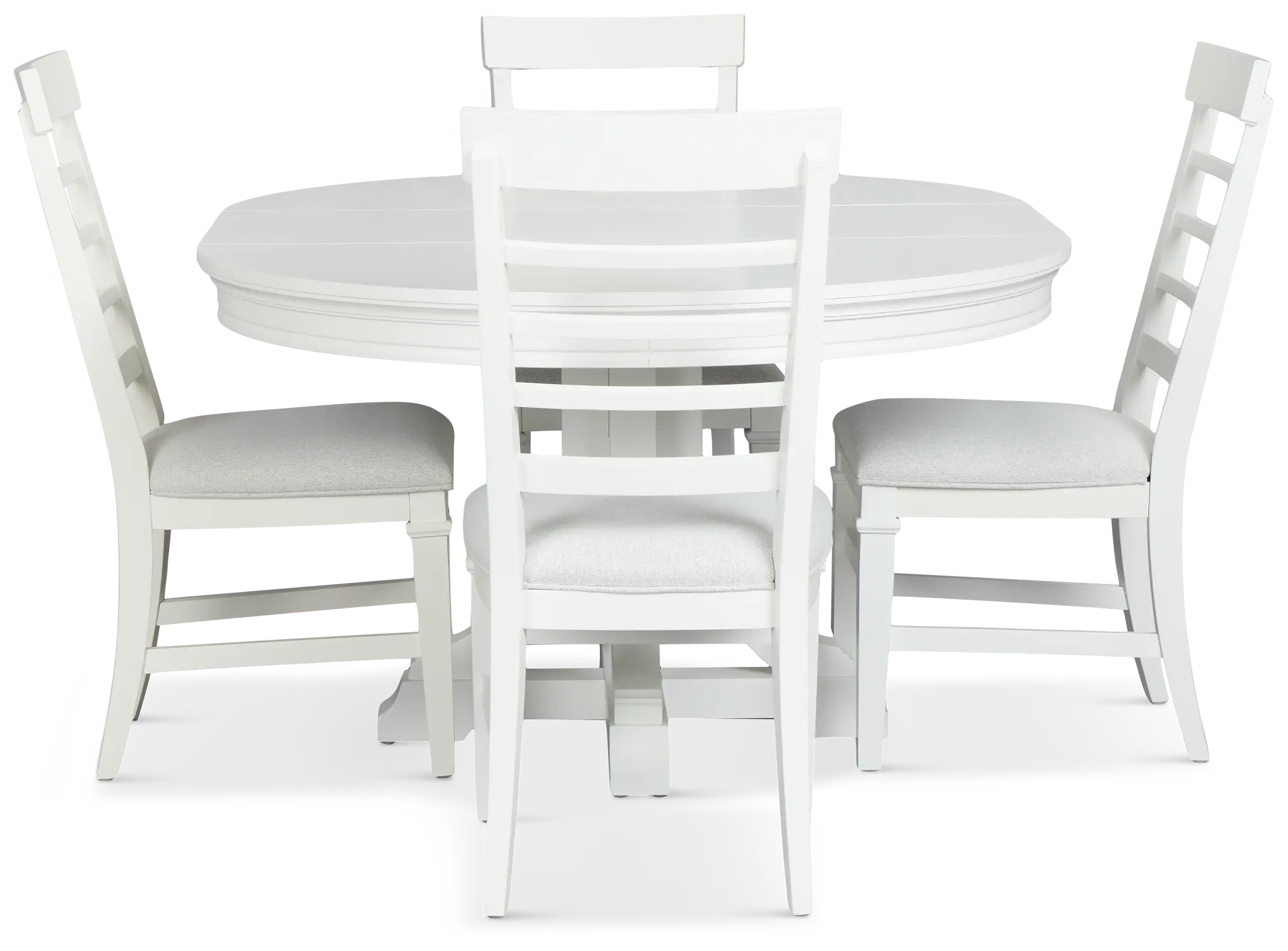 Cape Cod Ivory Round Table & 4 Upholstered Chairs Cape Cod Ivory Round Table & 4 Upholstered Chairs