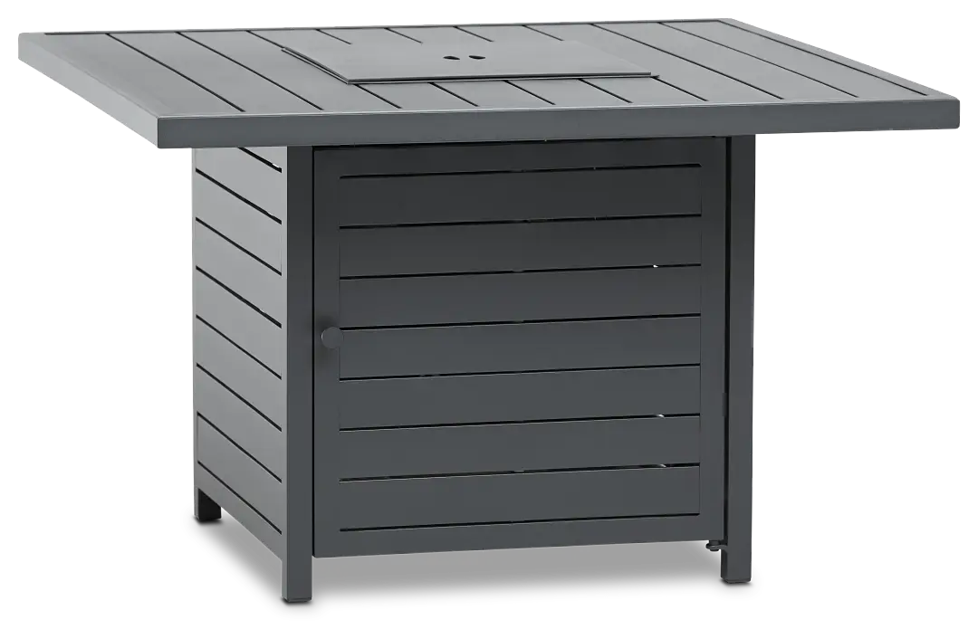 Linear Dark Gray Square Fire Pit Linear Dark Gray Square Fire Pit
