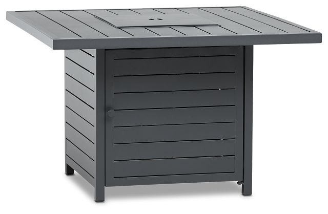 Linear Dark Gray Square Fire Pit