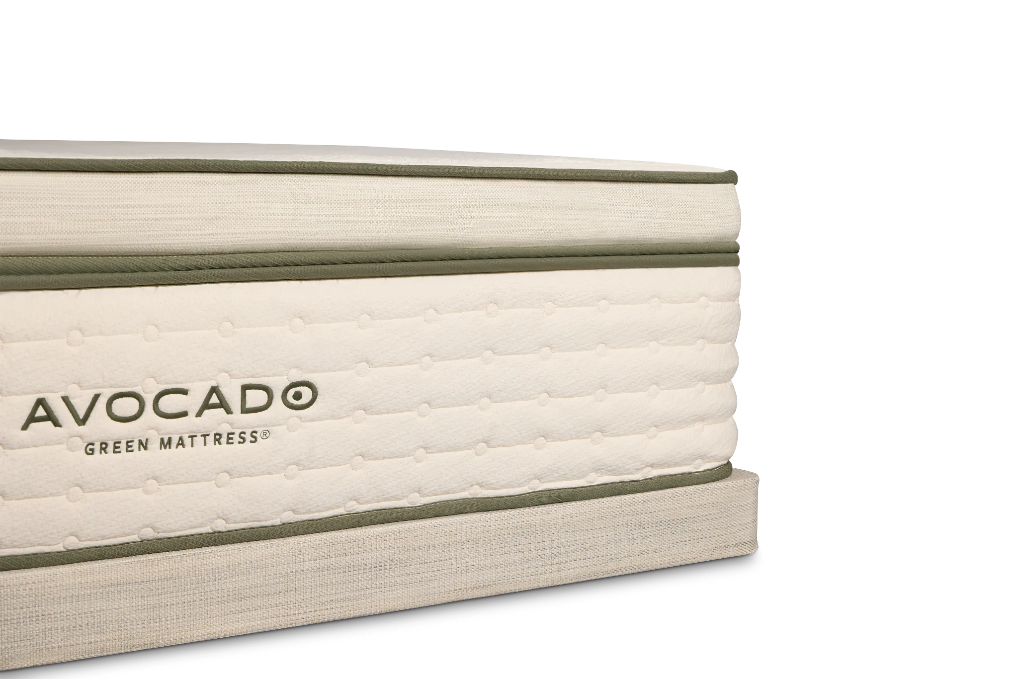 Avocado Green Plush Low-profile Mattress Set