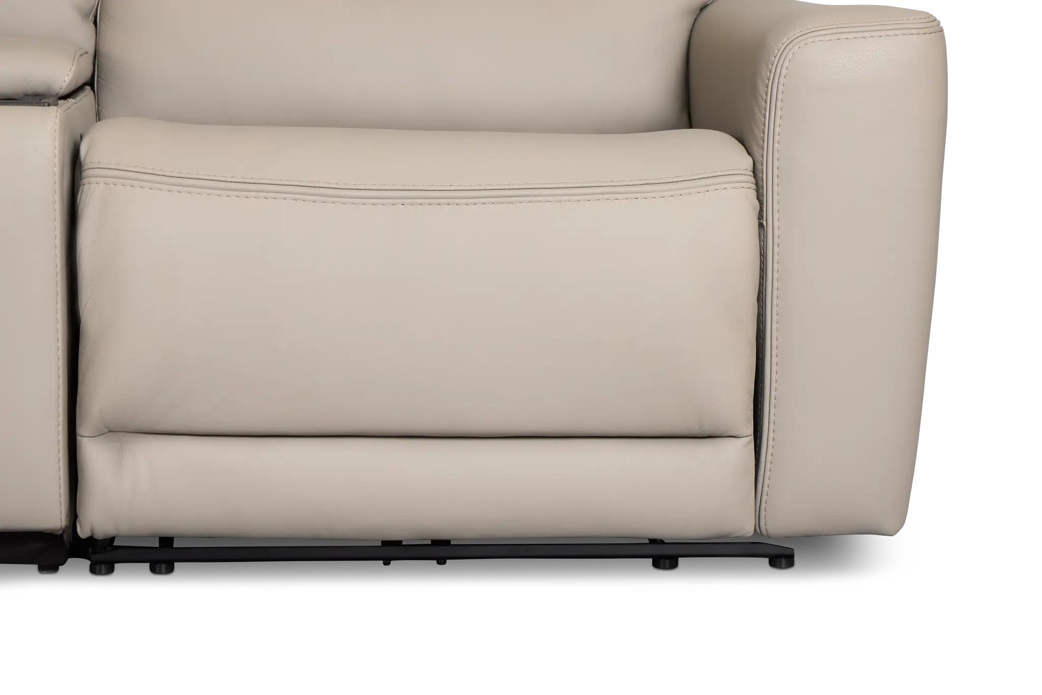 Wilder Taupe Leather Large Dual Power Reclining Two-arm Sectional Wilder Taupe Leather Large Dual Power Reclining Two-arm Sectional