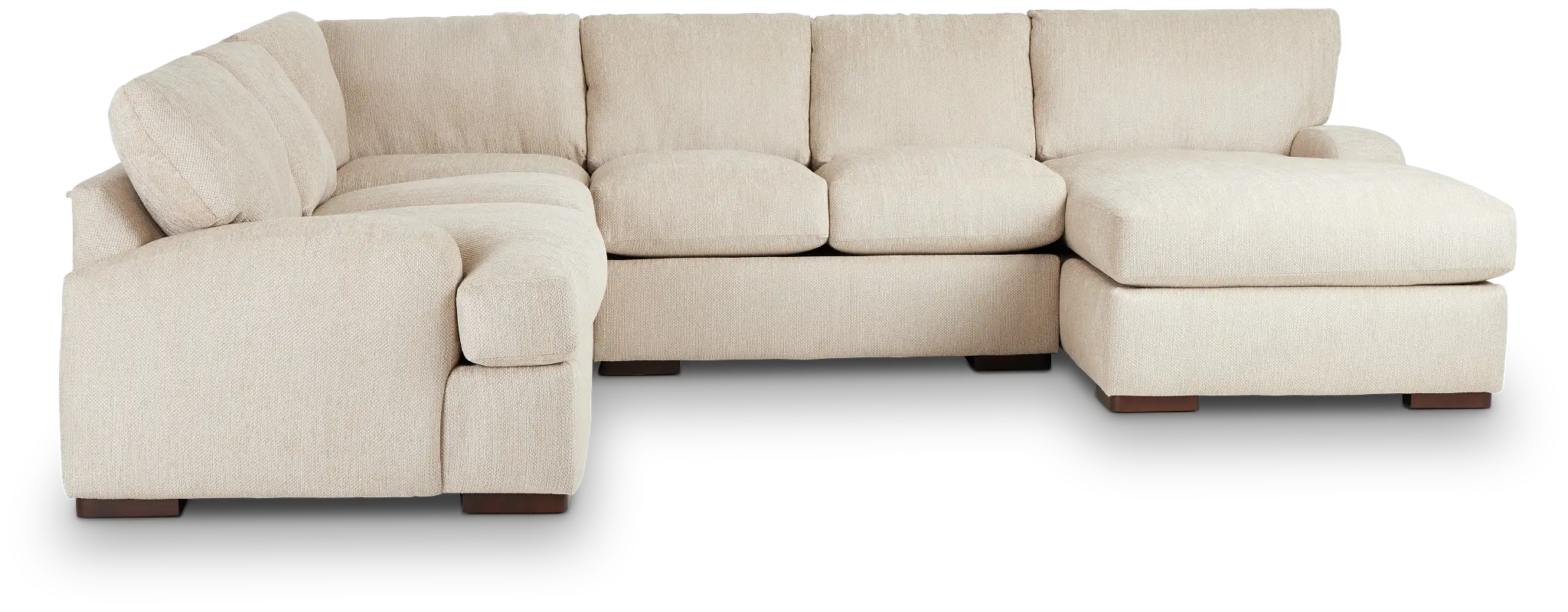 Alpha Beige Fabric Medium Right Chaise Sectional Alpha Beige Fabric Medium Right Chaise Sectional