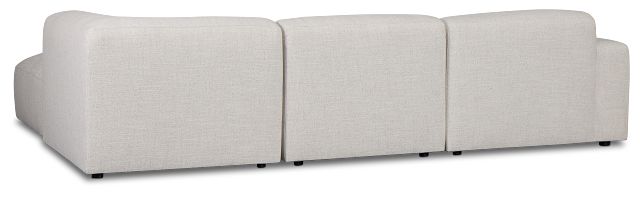 Baylor Light Beige Fabric 4-piece Right Facing Bumper Sectional