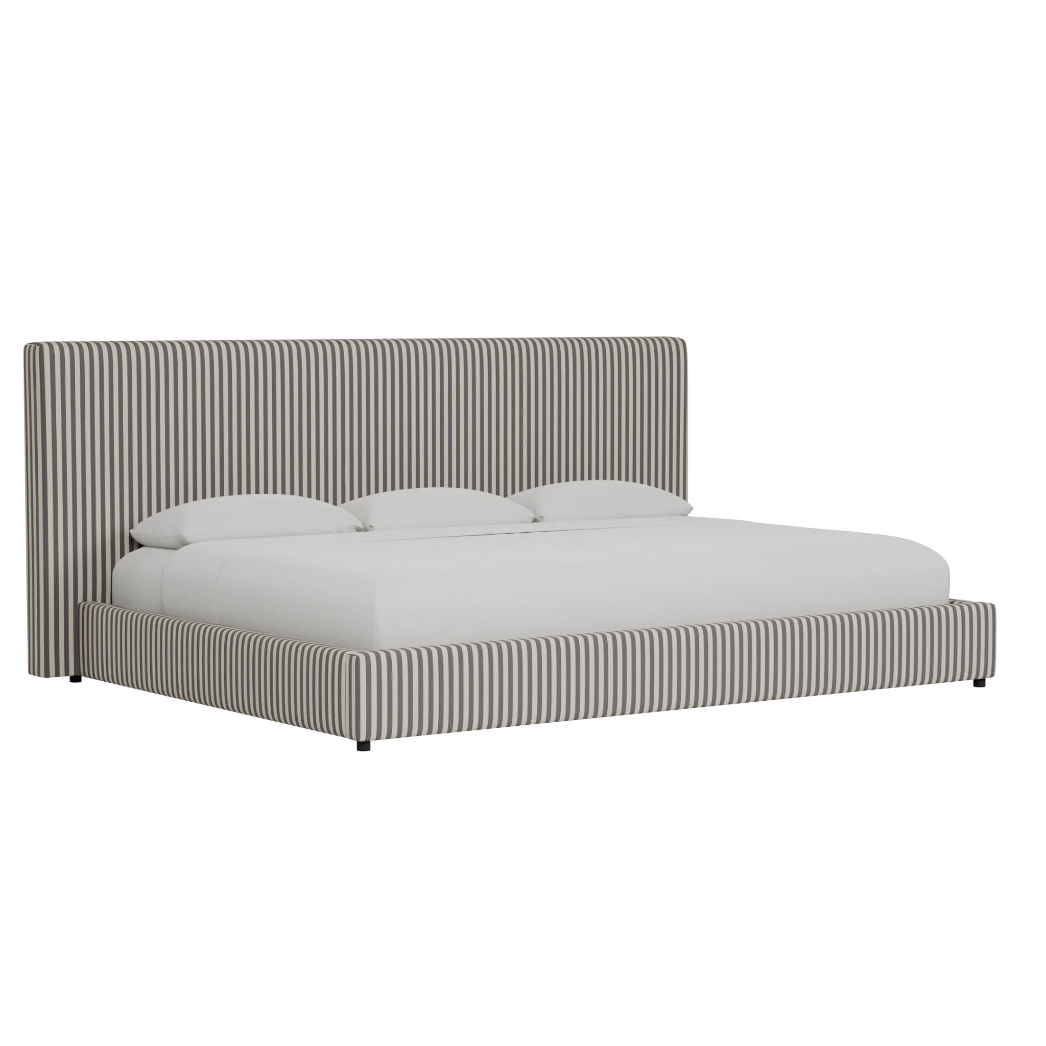 Grayton Sea Lane Dark Blue 54" Upholstered Platform Bed