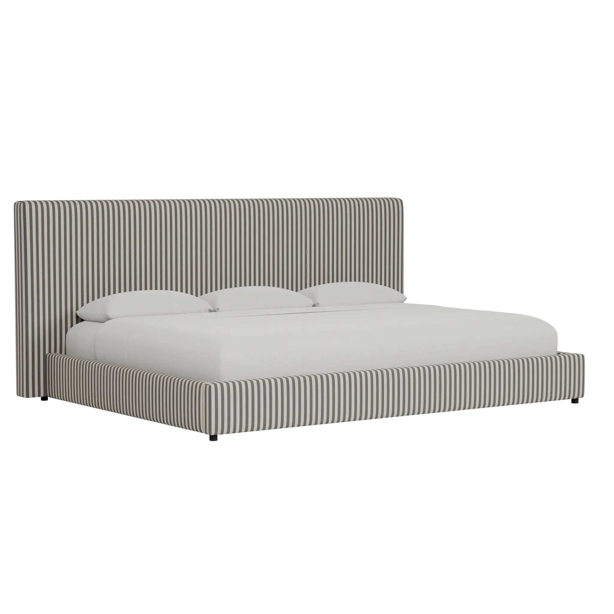 Grayton Sea Lane Dark Blue 54" Upholstered Platform Bed Grayton Sea Lane Dark Blue 54" Upholstered Platform Bed