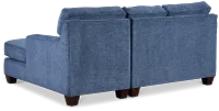 Andie Blue Fabric Right Chaise Sectional