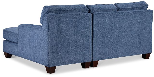 Andie Blue Fabric Right Chaise Sectional