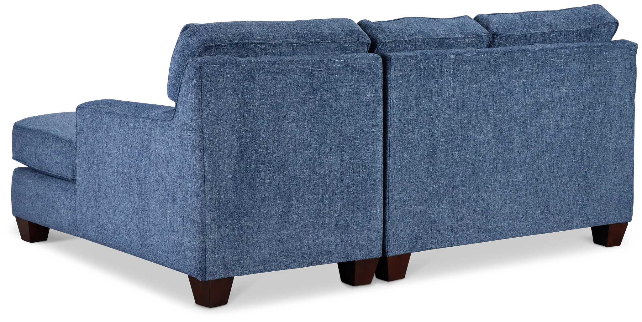 Andie Blue Fabric Right Chaise Sectional