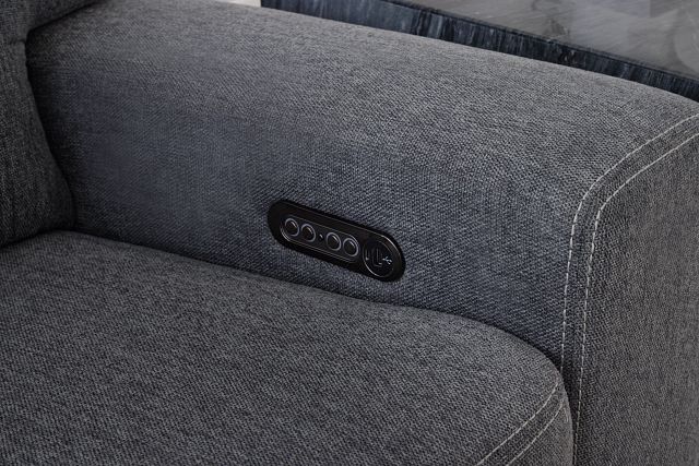 Callum Dark Gray Fabric Power Reclining Sofa