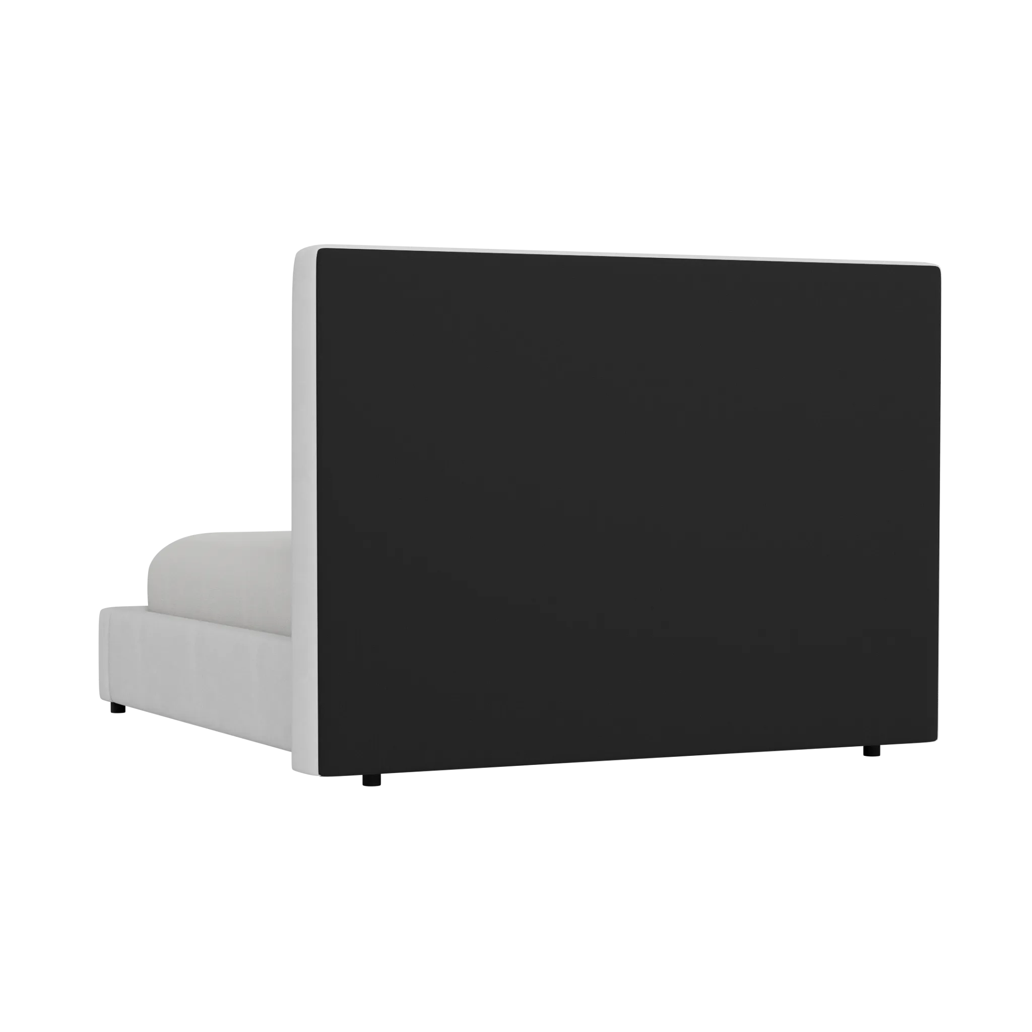 Grayton Peyton White 54" Upholstered Platform Bed