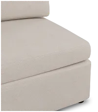 Destin Sutton Beige Fabric Armless Chair