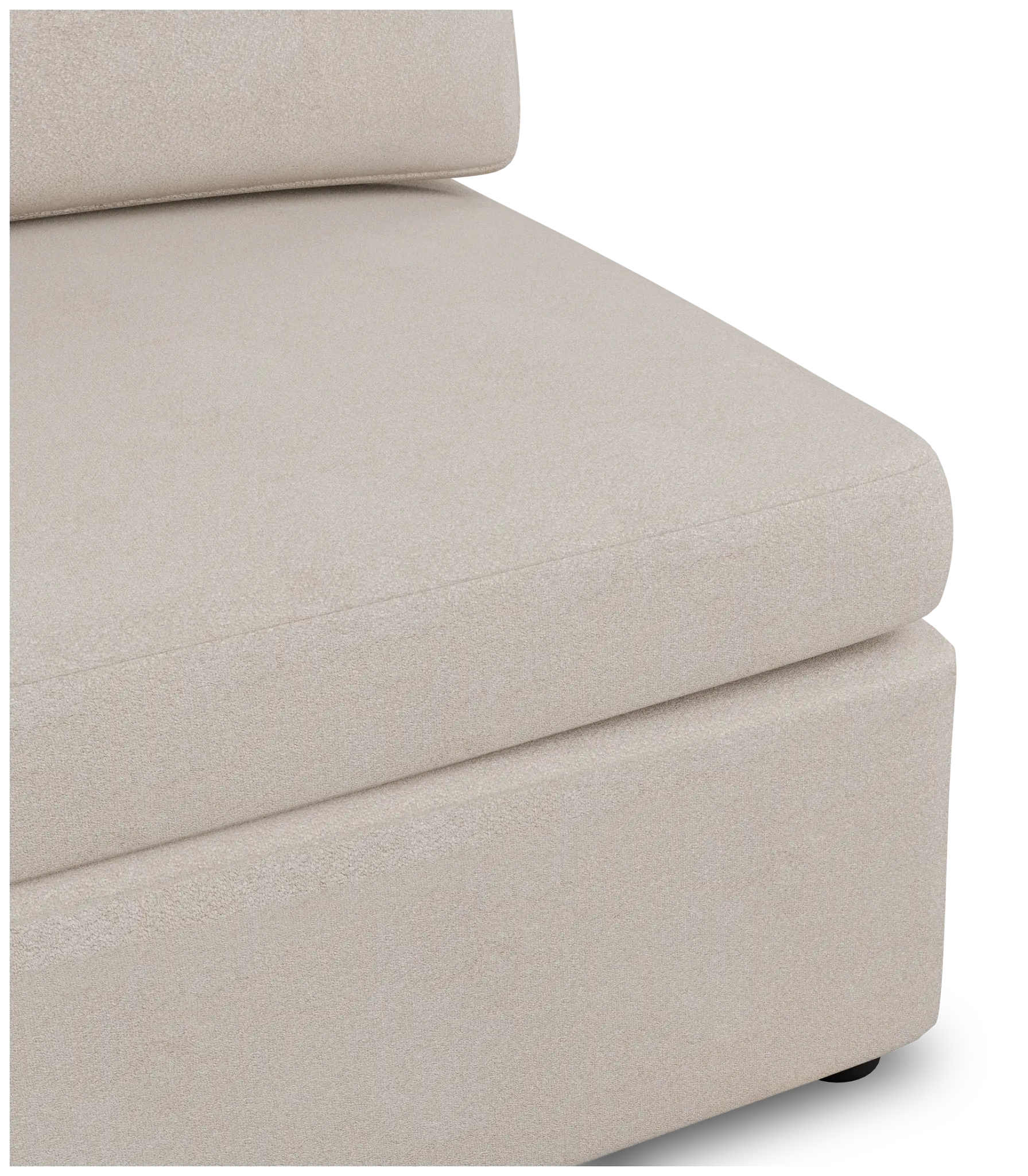 Destin Sutton Beige Fabric Armless Chair Destin Sutton Beige Fabric Armless Chair