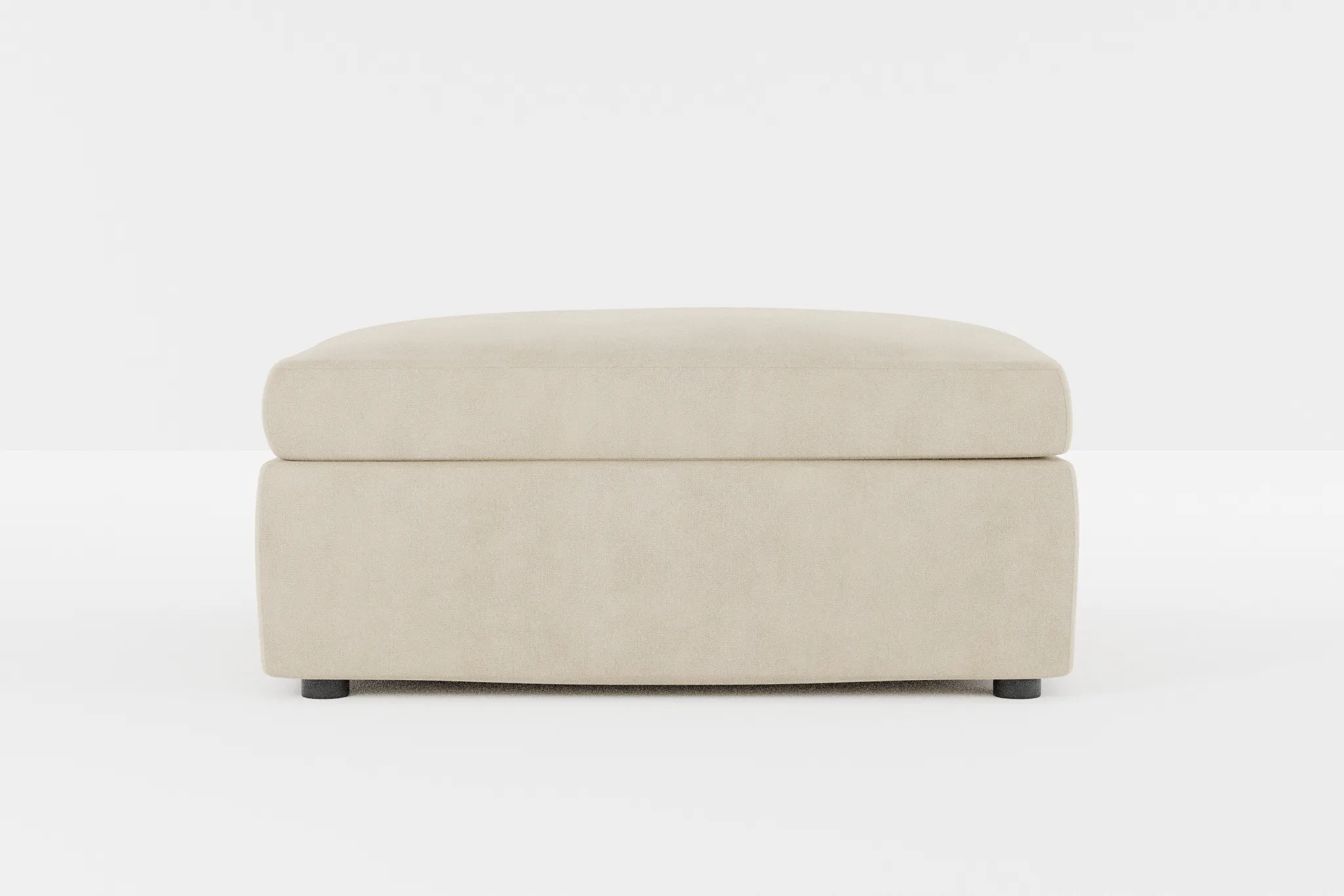 Destin Peyton Beige Fabric Cocktail Ottoman