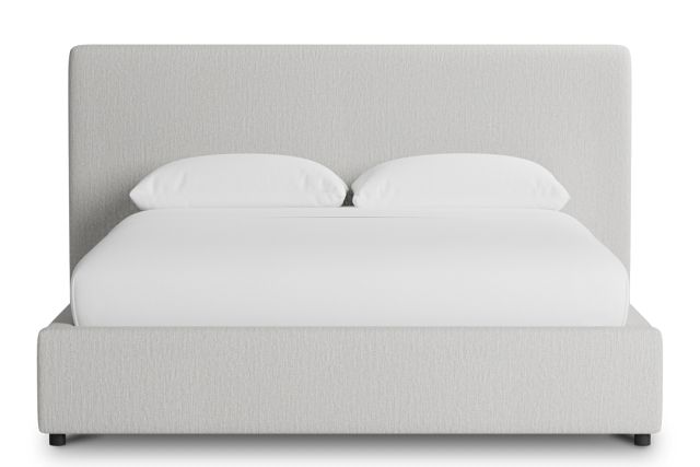 Grayton Delray Pewter 44" Upholstered Platform Bed