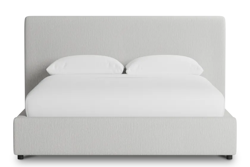 Grayton Delray Pewter 44" Upholstered Platform Bed