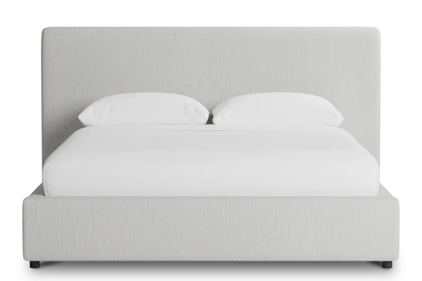 Grayton Delray Pewter 44" Upholstered Platform Bed Grayton Delray Pewter 44" Upholstered Platform Bed