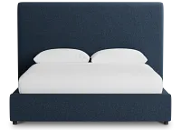 Grayton Elite Dark Blue 54" Upholstered Platform Bed
