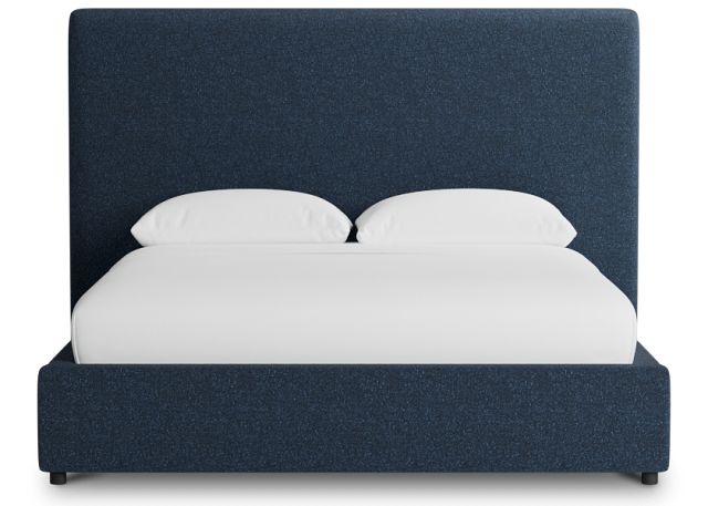 Grayton Elite Dark Blue 54" Upholstered Platform Bed