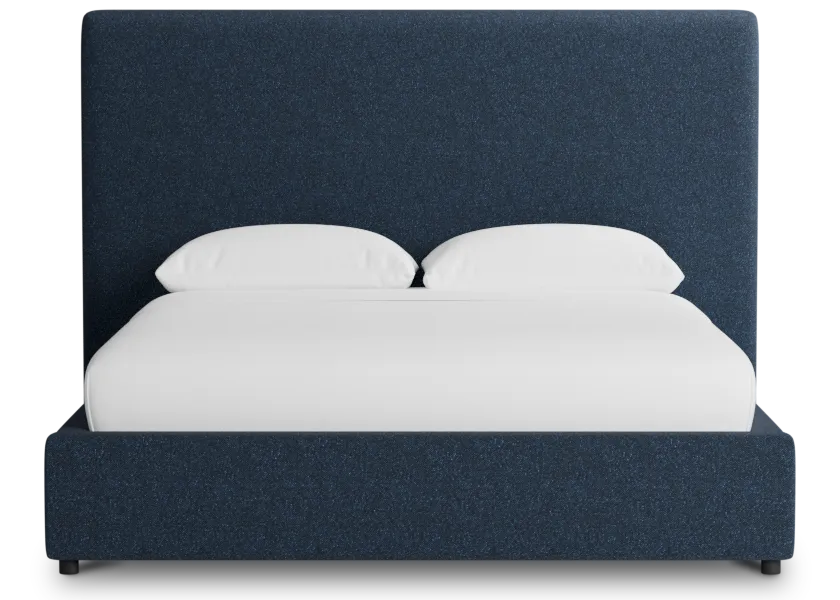 Grayton Elite Dark Blue 54" Upholstered Platform Bed