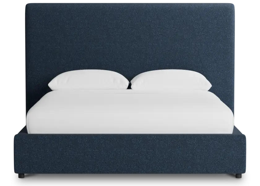 Grayton Elite Dark Blue 54" Upholstered Platform Bed Grayton Elite Dark Blue 54" Upholstered Platform Bed